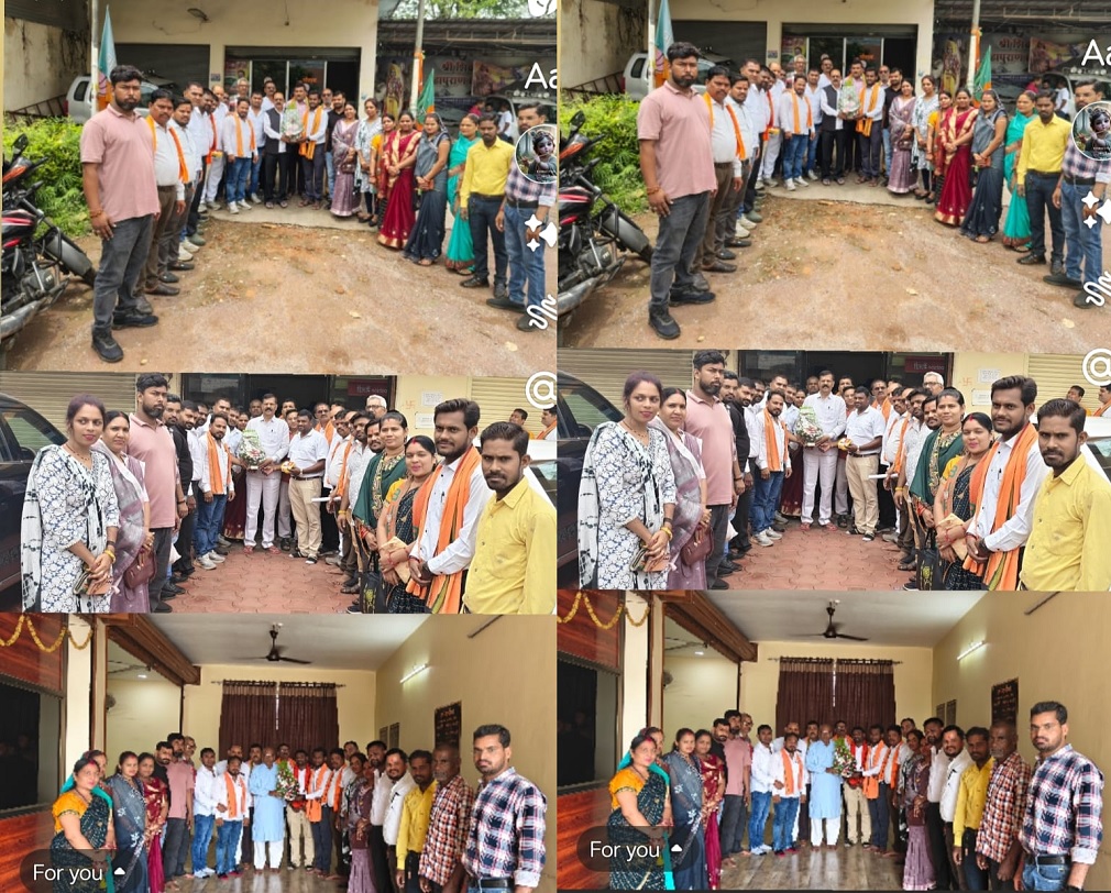 Under the leadership of BJP Birgaon Mandal President Yogesh Sahu, the newly appointed office bearers paid a courtesy visit to the senior leaders and expressed their gratitude