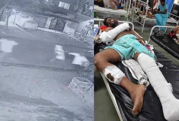 CG Crime News: The miscreants chased and beat the contractor, thrashed him with sticks and rods, his treatment is going on in the hospital