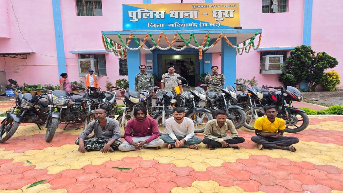CG NEWS: Major police action: 9 stolen motorcycles recovered, 05 accused arrested and sent to jail